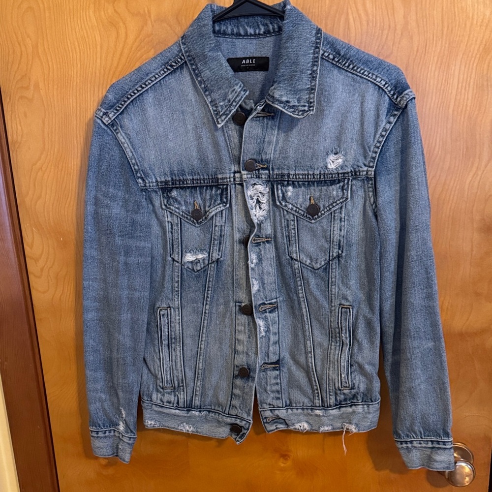Able Blue Distressed Jean Jacket